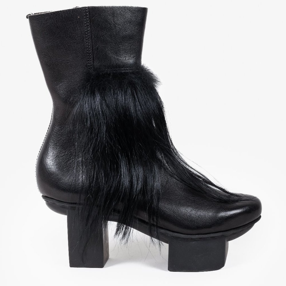 Trippen Happy Freak Black Leather Block Boots - Picture 4 of 11